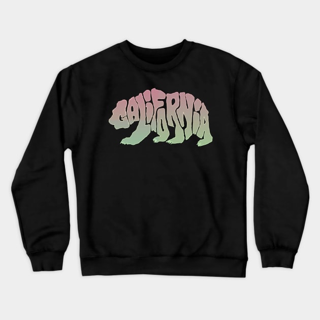 Cali Bear Soft Pastels Crewneck Sweatshirt by junochaos